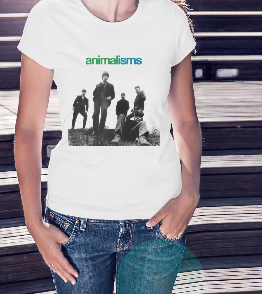 Animalisms Album 1966 Black And White Band Members T-Shirt