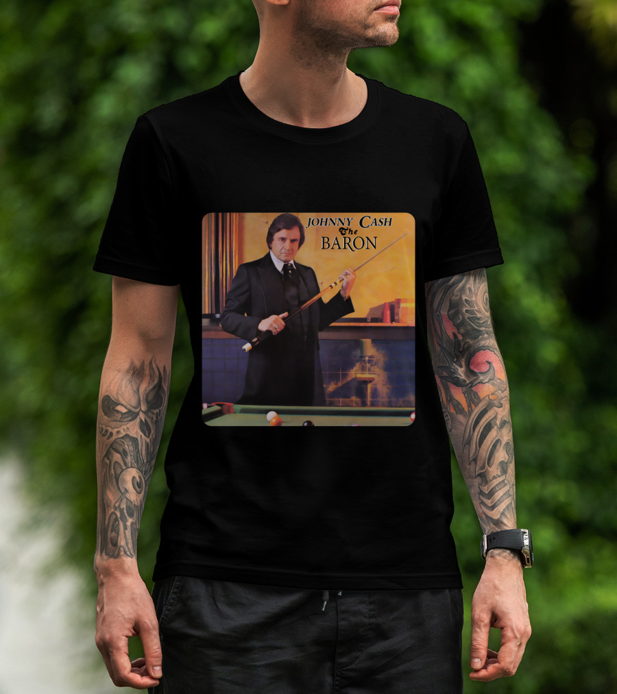 Johnny Cash The Baron Billiards Album Cover T-Shirt