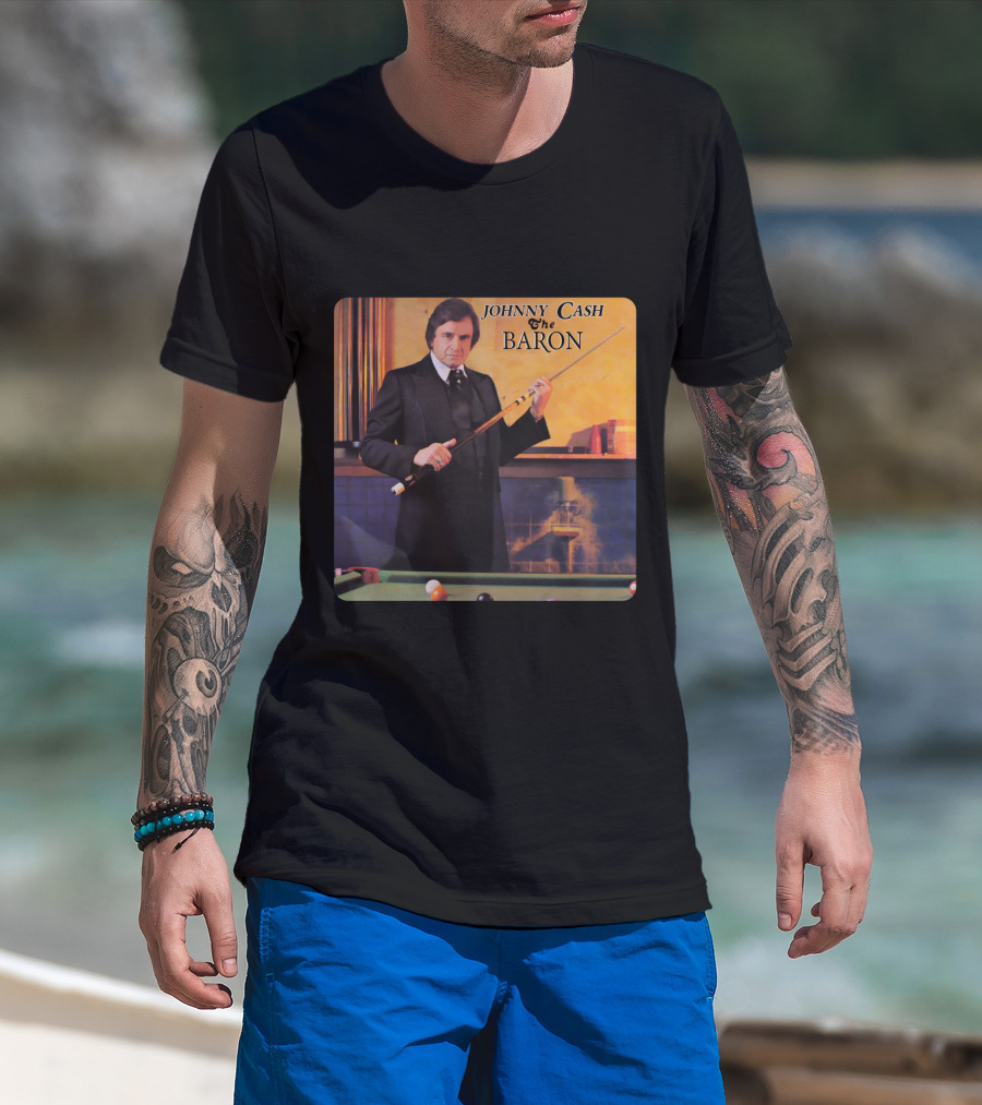 Johnny Cash The Baron Billiards Album Cover T-Shirt