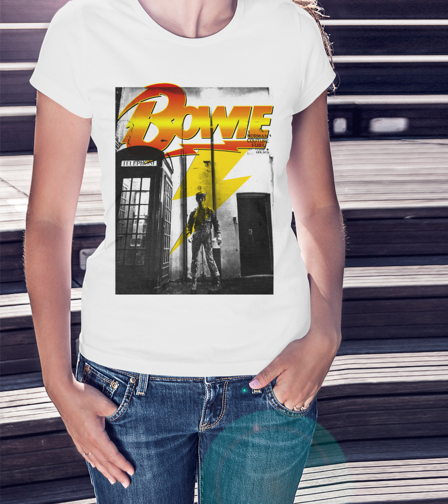 Bowie Norman Couture Furs Telephone Box Lightning Bolt T-Shirt