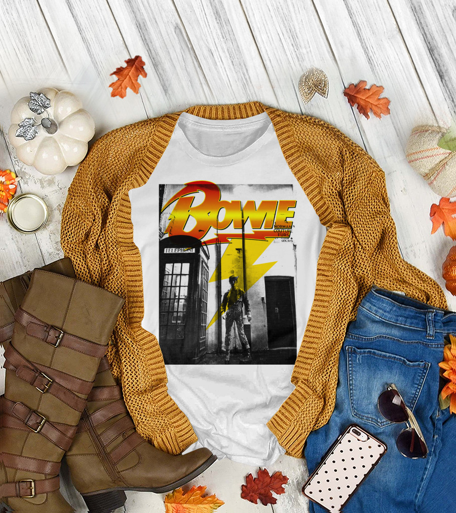 Bowie Norman Couture Furs Telephone Box Lightning Bolt T-Shirt