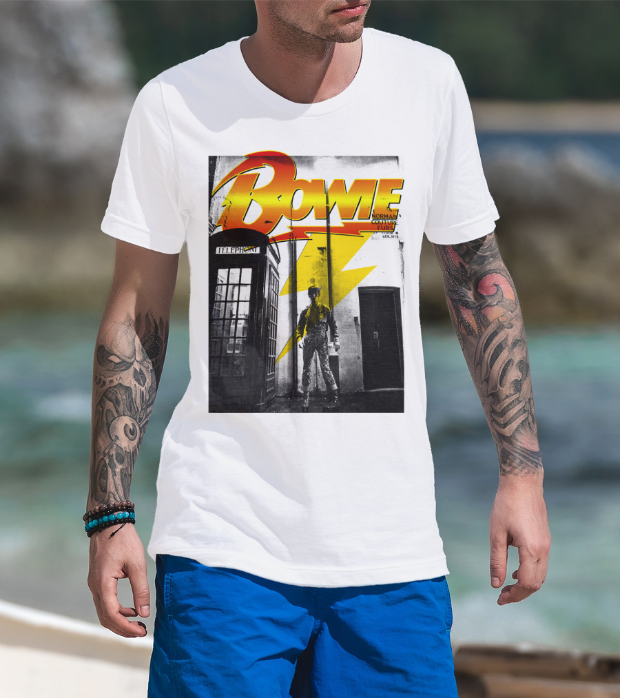 Bowie Norman Couture Furs Telephone Box Lightning Bolt T-Shirt