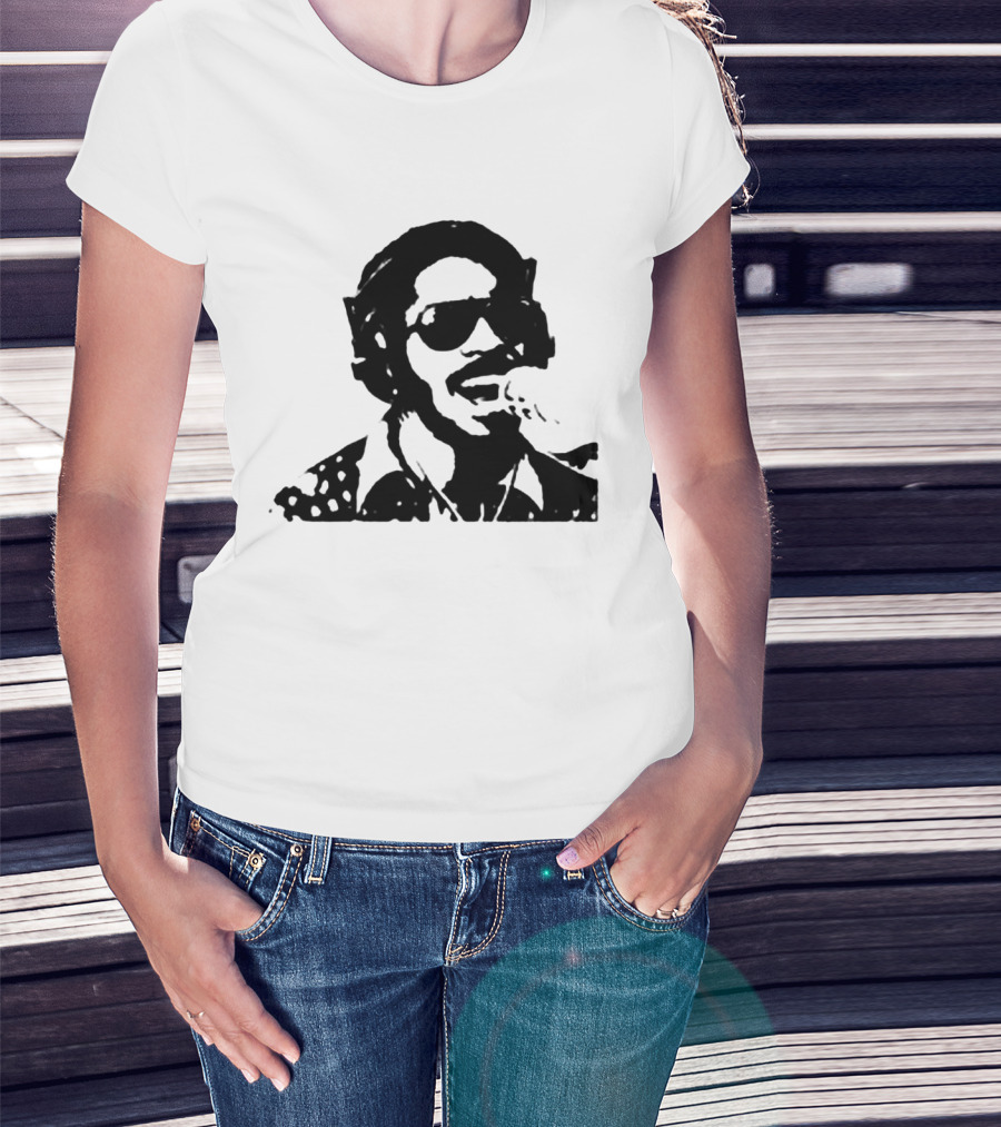 Stevie Wonder Iconic Microphone Performance Sw T-Shirt