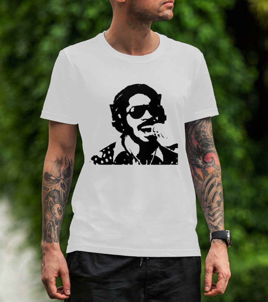 Stevie Wonder Iconic Microphone Performance Sw T-Shirt