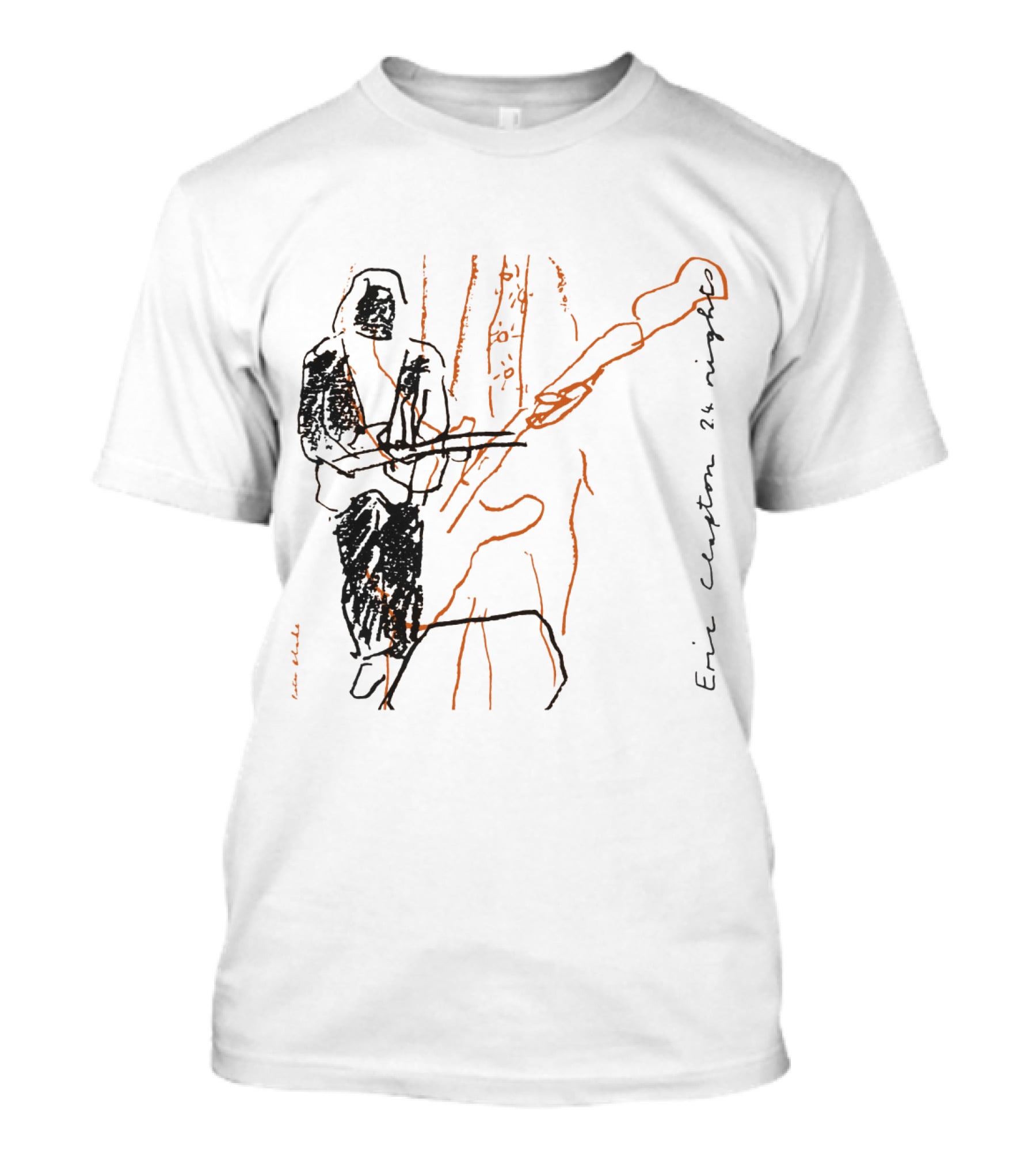 Eric Clapton 24 Nights Line Sketch T-Shirt