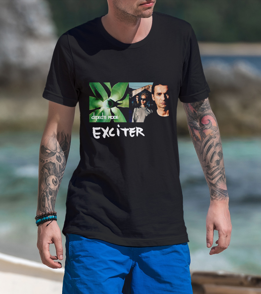 Depeche Mode Exciter Album Cover Plant And Band Members T-Shirt