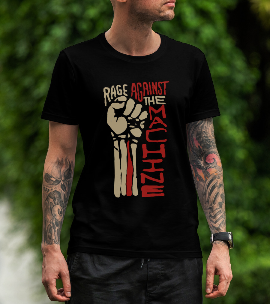 Rage Against The Machine Fist Skeleton T-Shirt