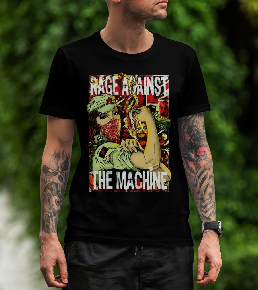 Rage Against The Machine Revolutionary Poster Style Artwork T-Shirt