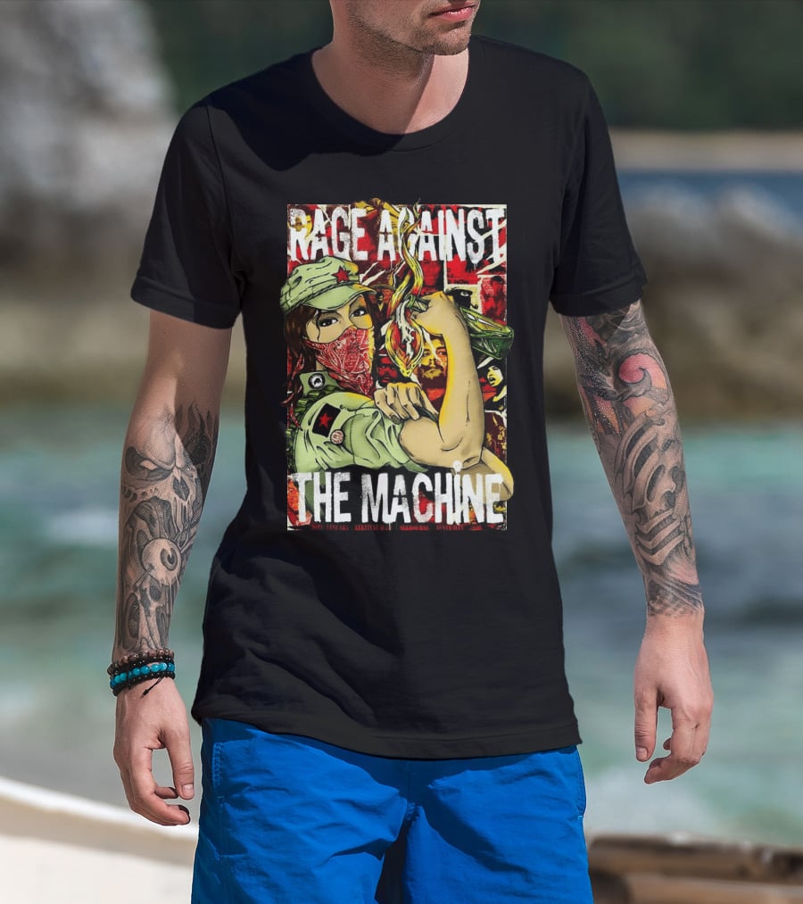 Rage Against The Machine Revolutionary Poster Style Artwork T-Shirt