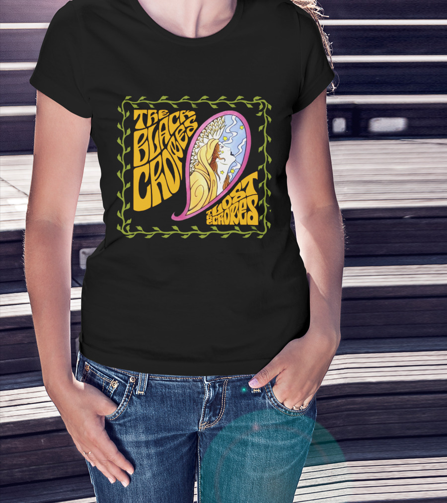 The Black Crowes Lost Crowes Psychedelic Angel Art T-Shirt