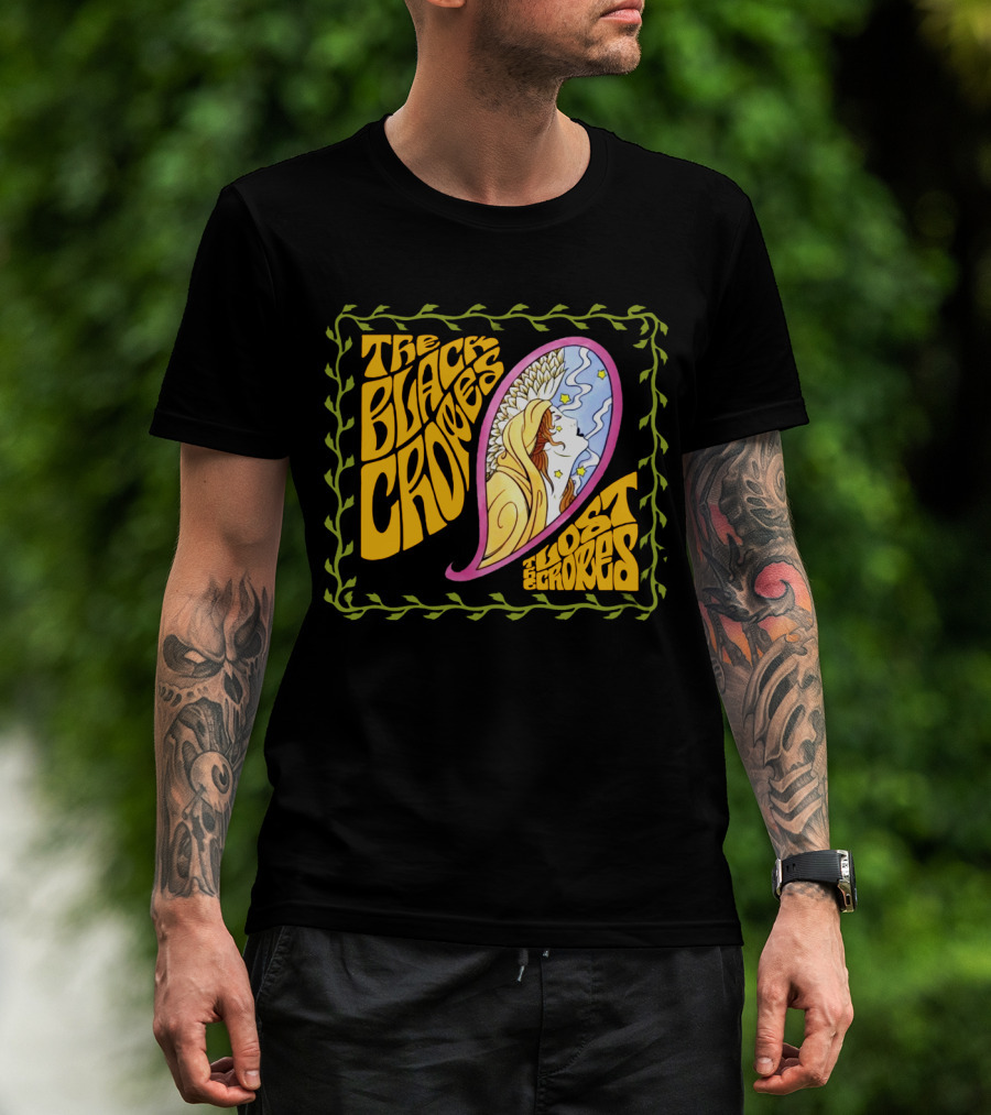 The Black Crowes Lost Crowes Psychedelic Angel Art T-Shirt