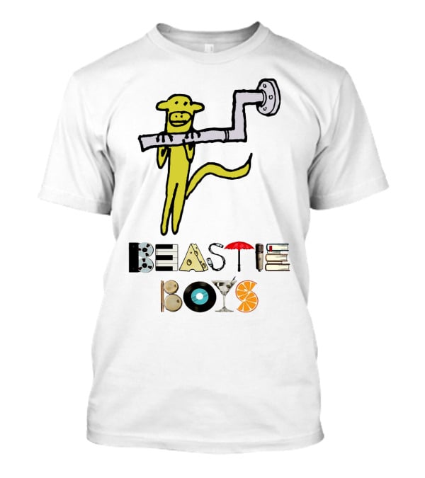 Beastie Boys Monkey And Pipe With Iconic Letters T-Shirt