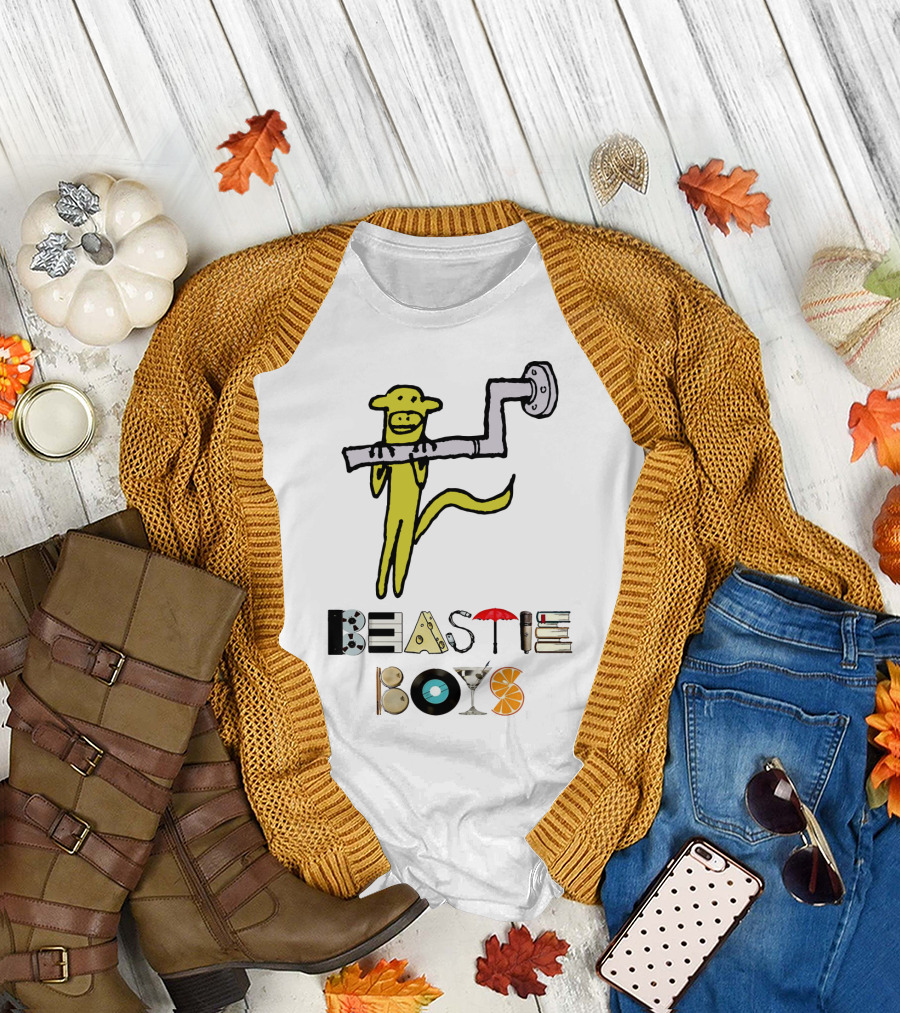 Beastie Boys Monkey And Pipe With Iconic Letters T-Shirt