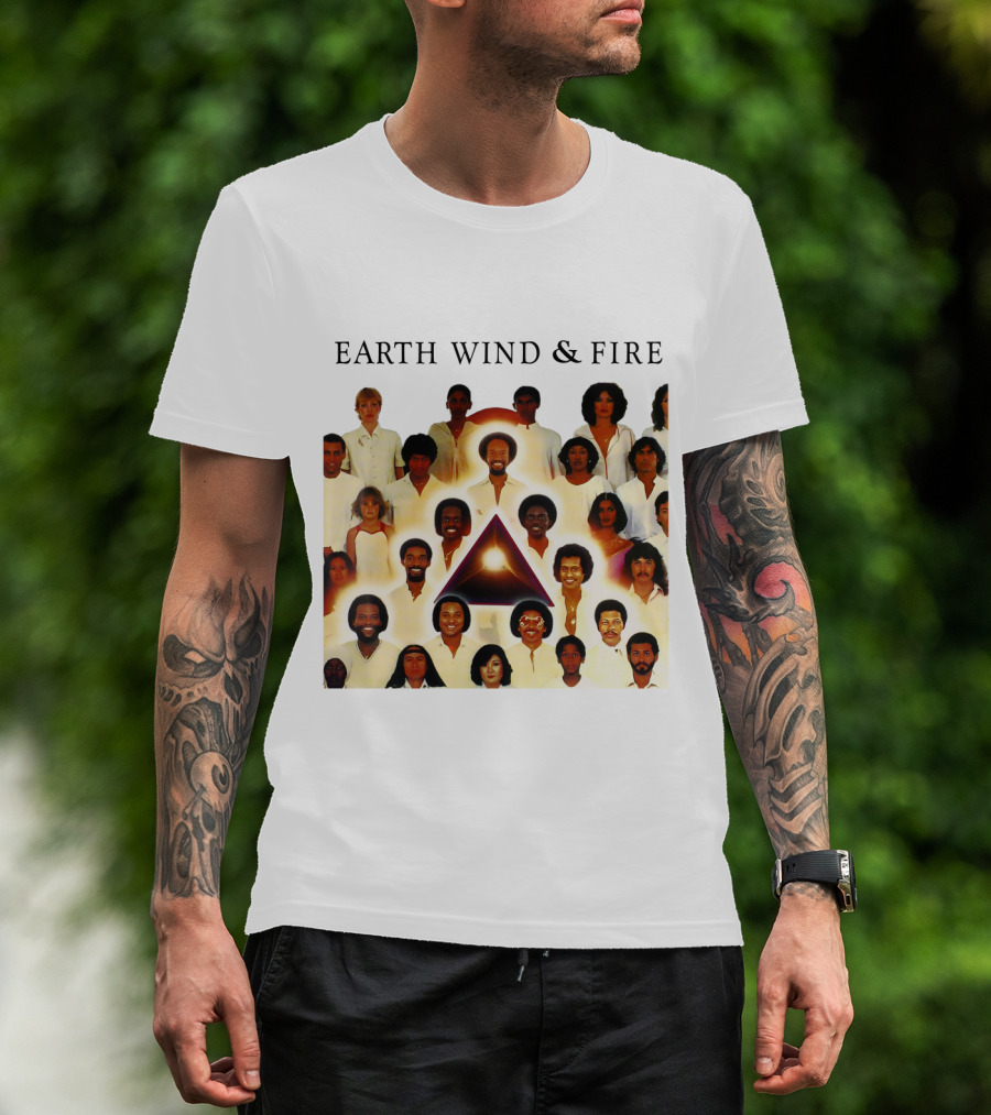 Earth Wind & Fire Classic Band Photo Collage T-Shirt