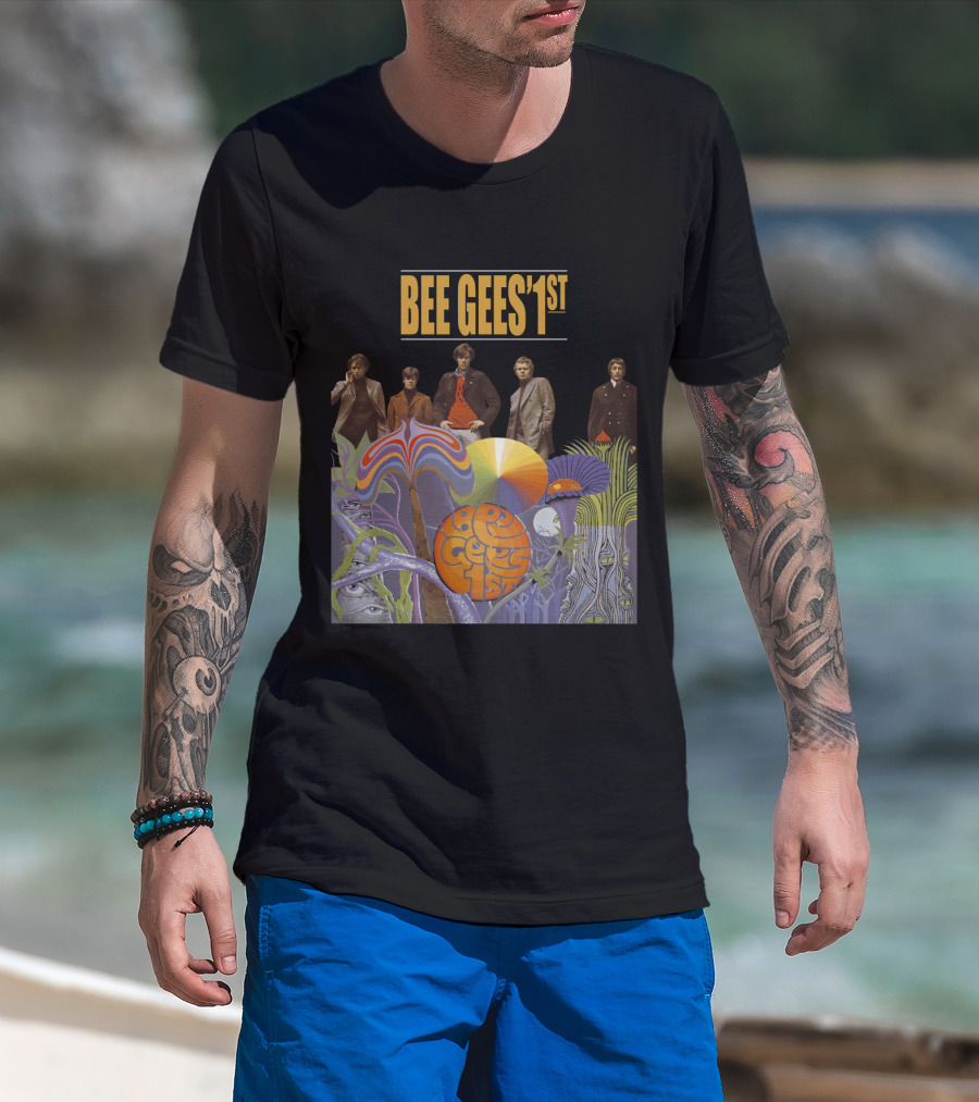 Bee Gees' 1St Psychedelic Album Cover With Band T-Shirt