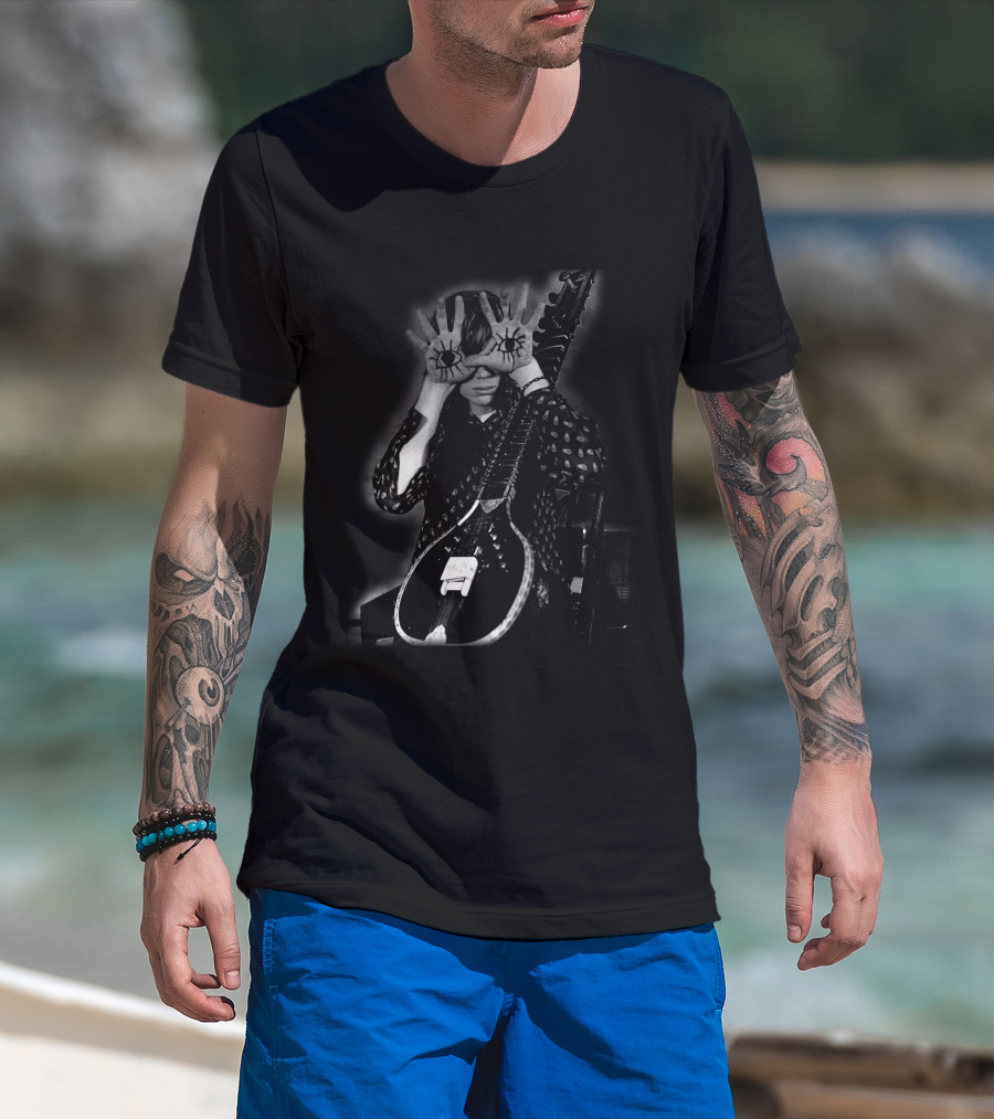 Surreal Musician With Eyes On Hands And String Instrument T-Shirt