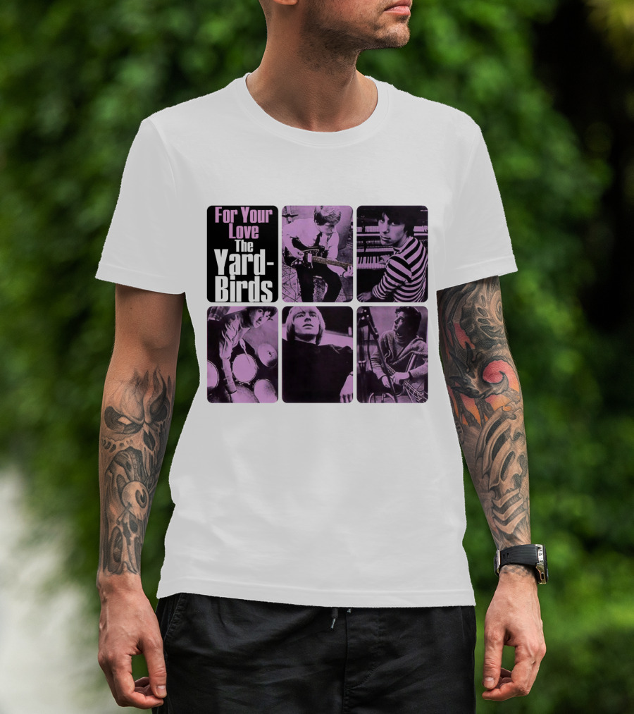 For Your Love The Yardbirds Retro Music Collage T-Shirt