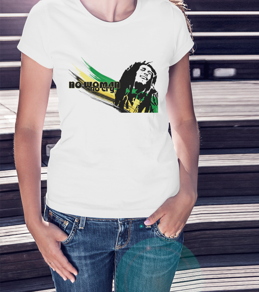 No Woman No Cry Rasta Colors T-Shirt