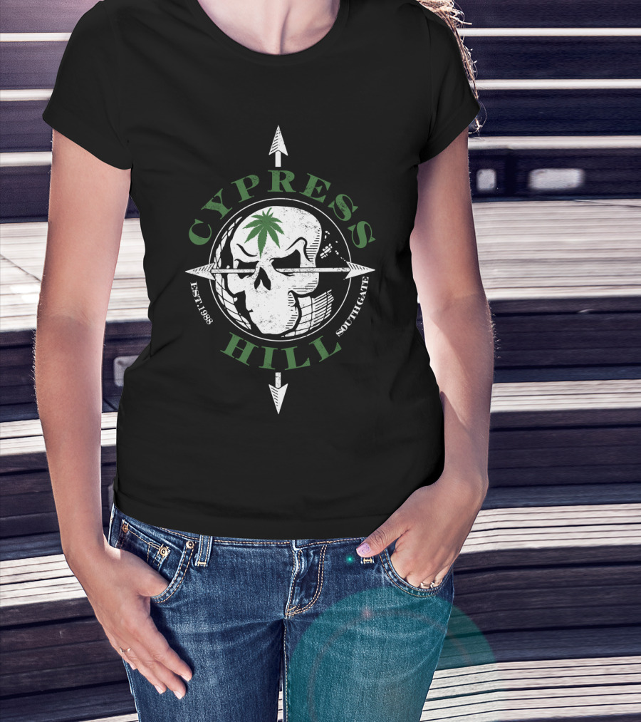 Cypress Hill Skull And Arrows South Gate Est. 1988 T-Shirt