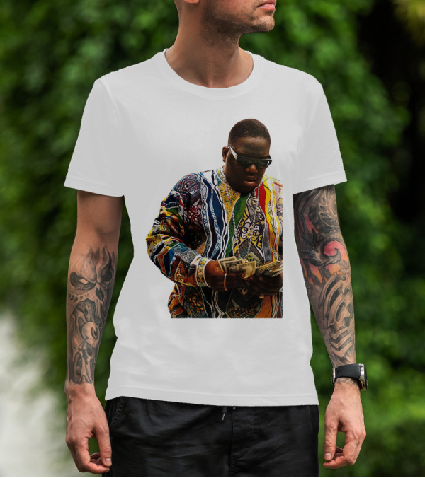 Colorful Sweater Money Counting Sunglasses T-Shirt