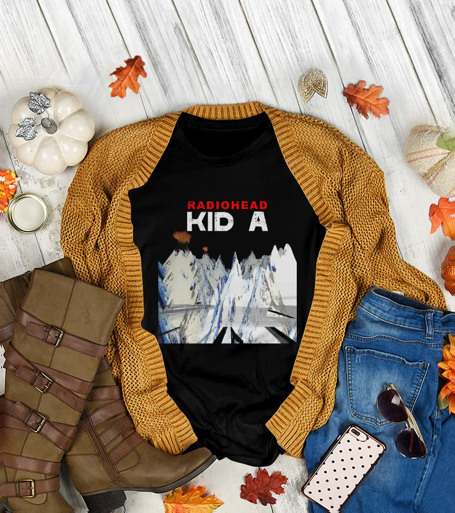 Radiohead Kid A Snow-Capped Mountain Explosion Scene T-Shirt
