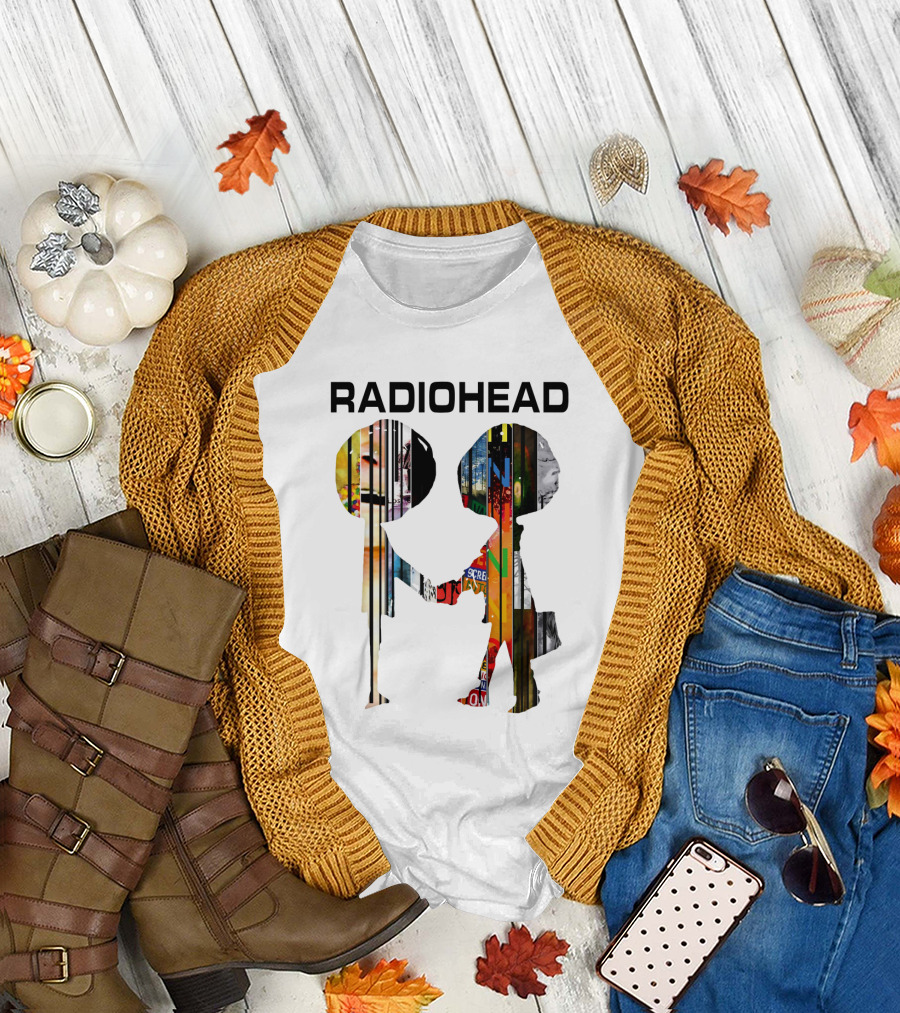 Radiohead Album Artwork Silhouettes Collage T-Shirt