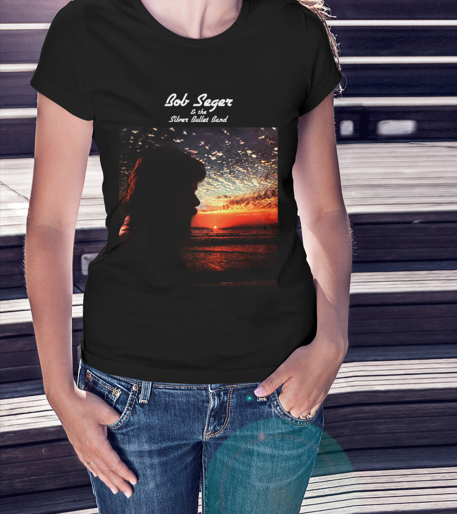 Bob Seger & The Silver Bullet Band Sunset Ocean Silhouette Scene T-Shirt