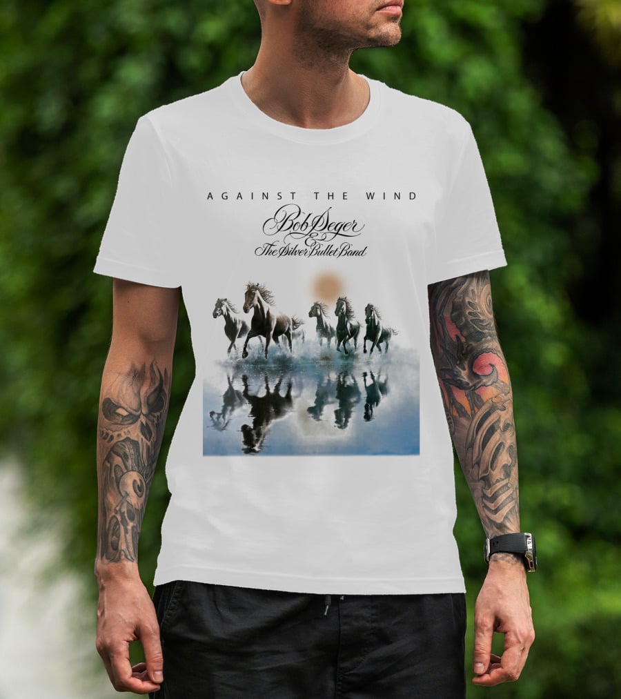 Bob Seger Against The Wind The Silver Bullet Band Horses Running T-Shirt