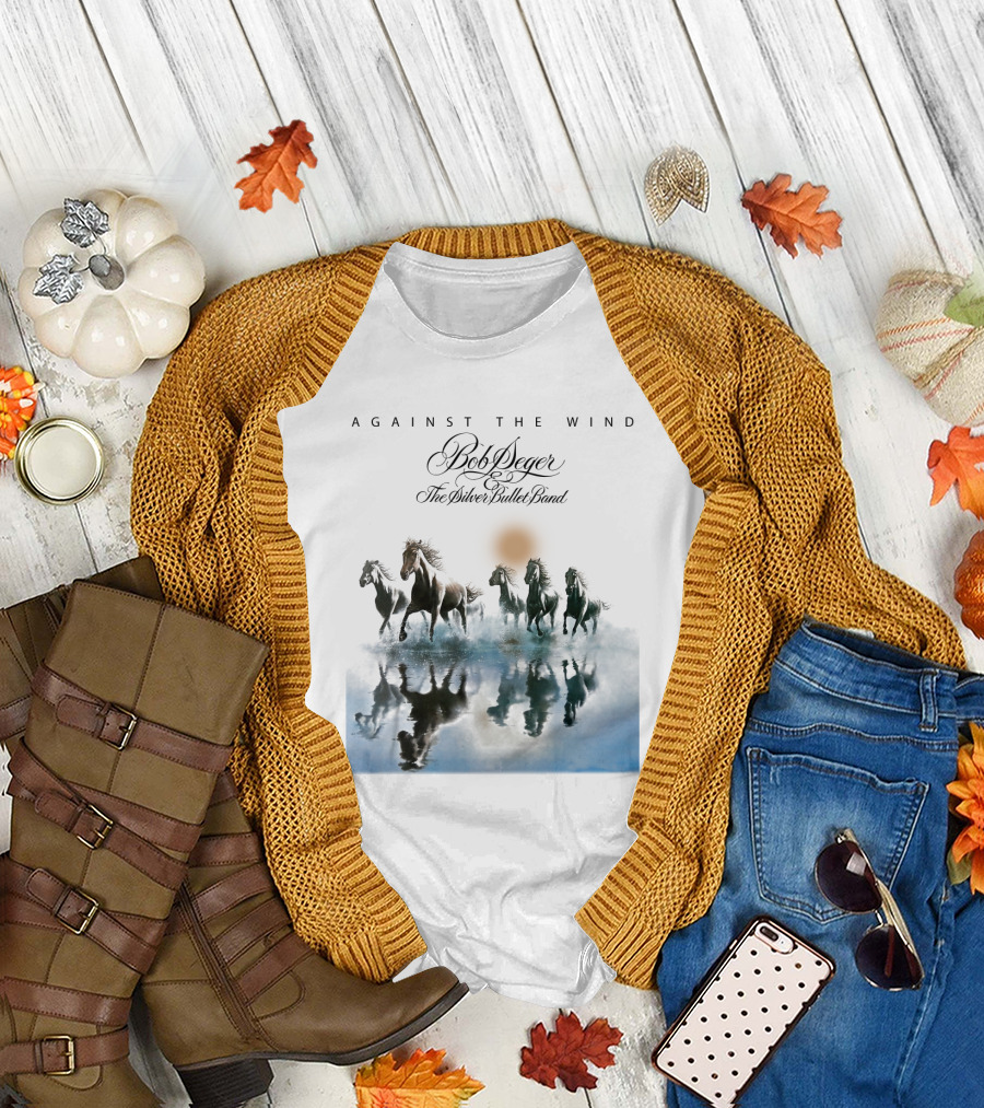 Bob Seger Against The Wind The Silver Bullet Band Horses Running T-Shirt