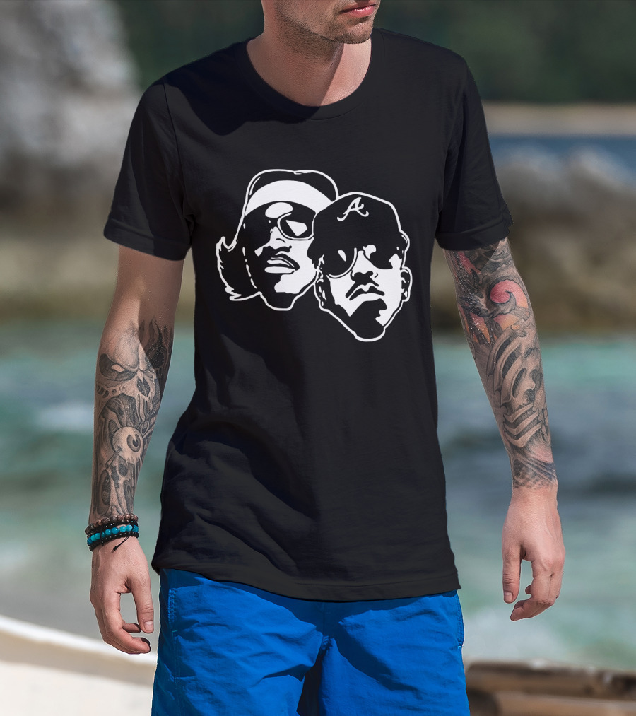 Duo With Iconic Sunglasses And Cap With A T-Shirt