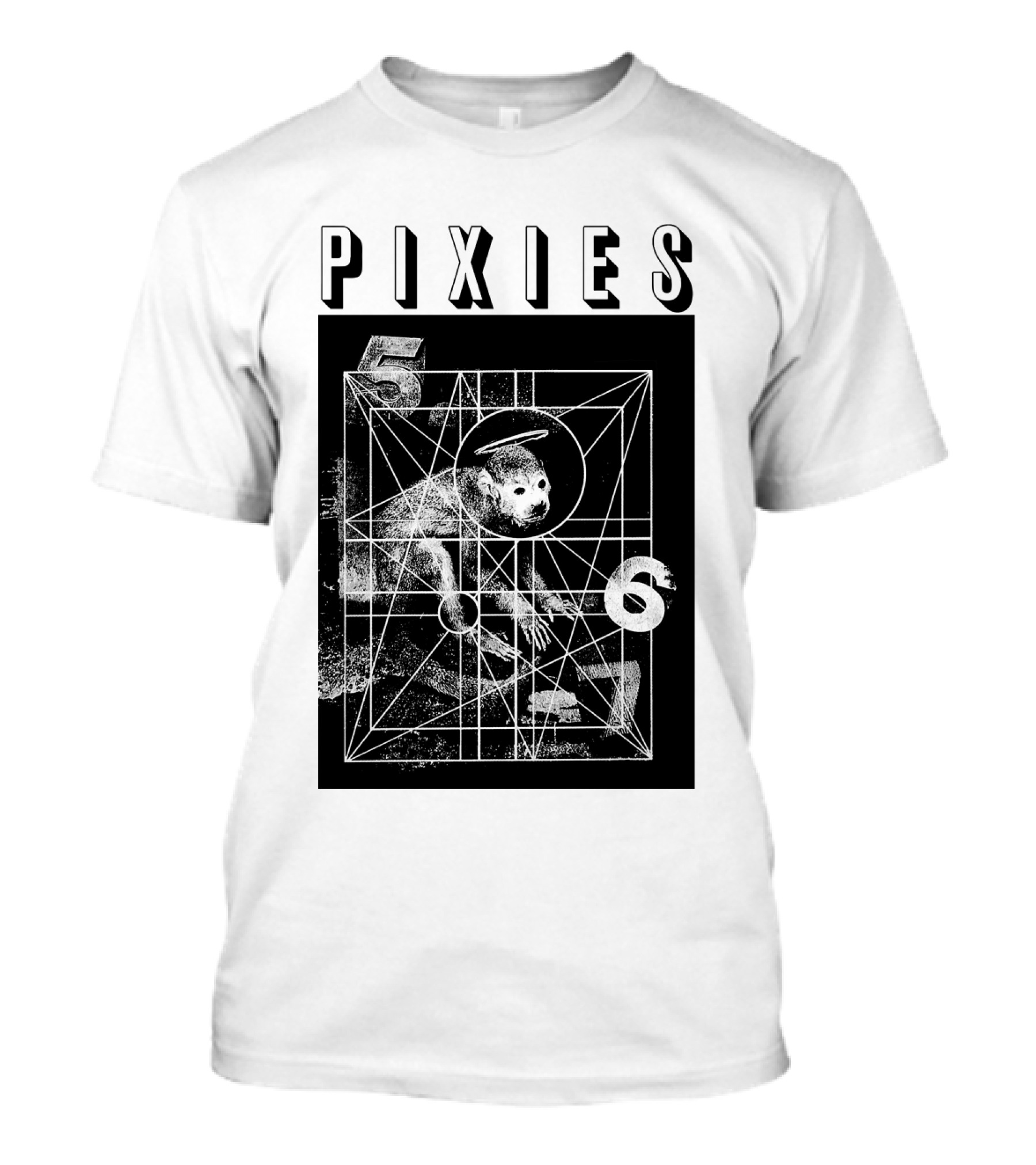 Pixies Geometric Monkey Design 567 T-Shirt