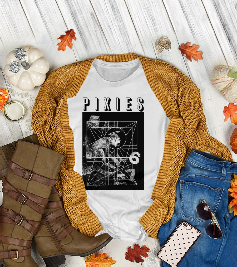Pixies Geometric Monkey Design 567 T-Shirt