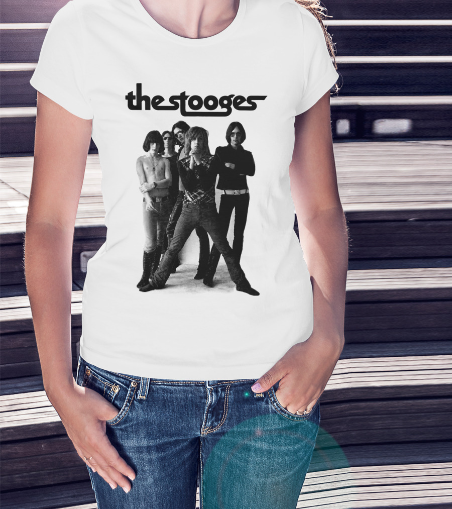 Thestooges Band Classic Black And White Photo T-Shirt