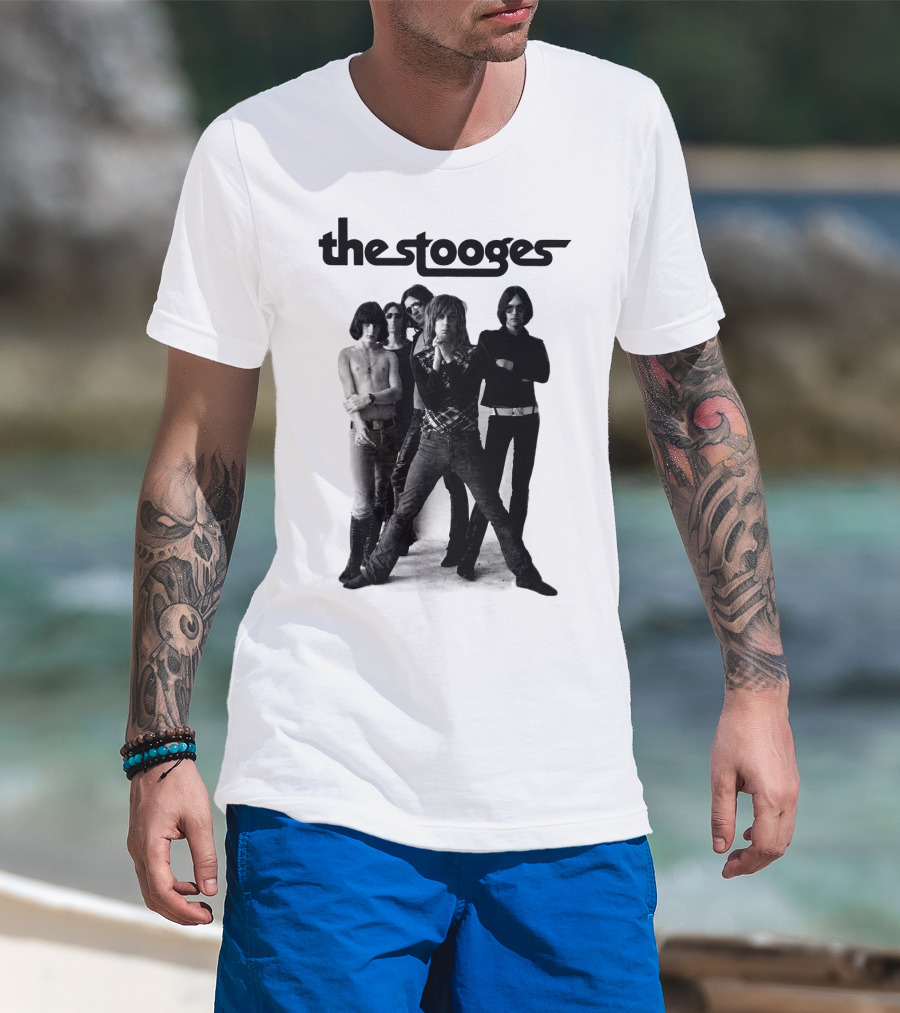 Thestooges Band Classic Black And White Photo T-Shirt