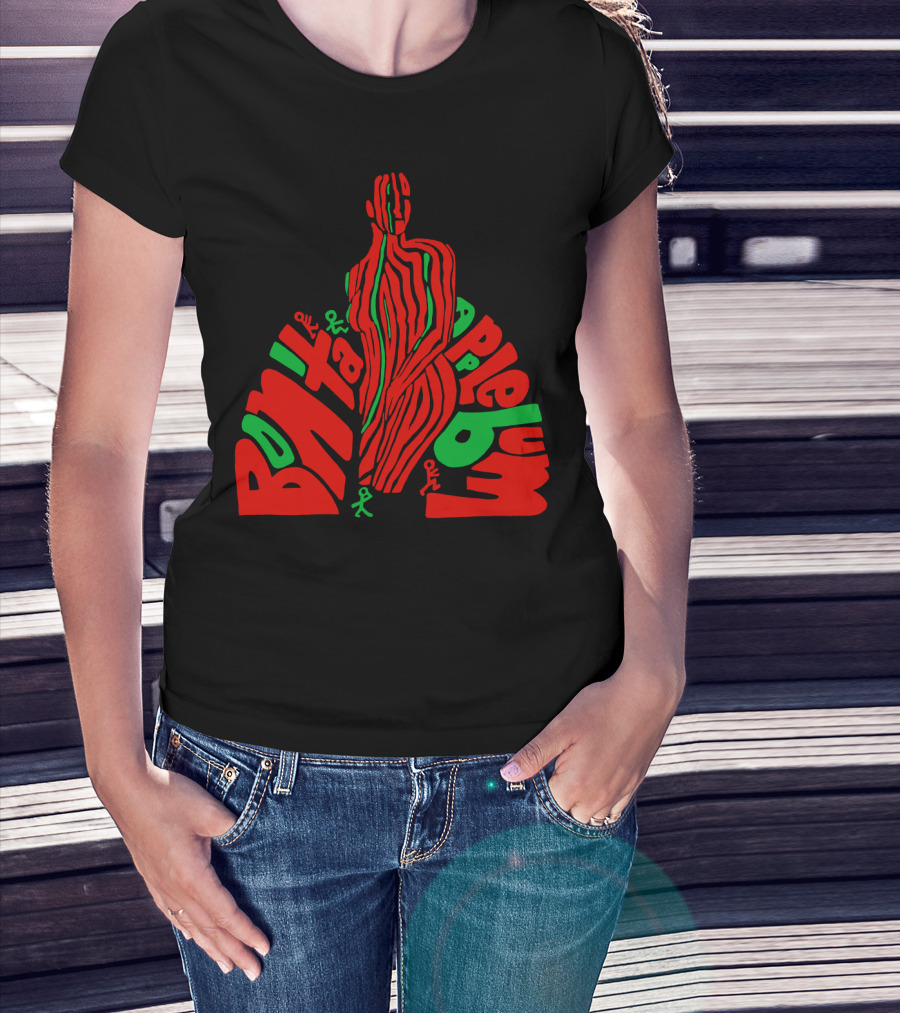 Atcq Bonita Applebum Red Green Figure T-Shirt