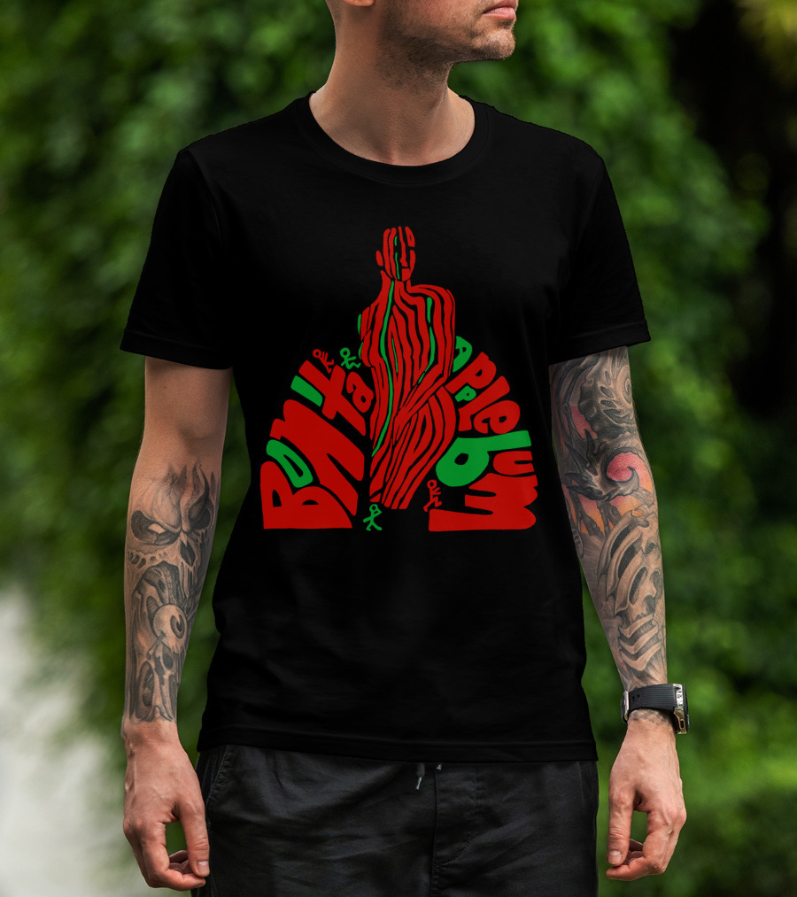 Atcq Bonita Applebum Red Green Figure T-Shirt
