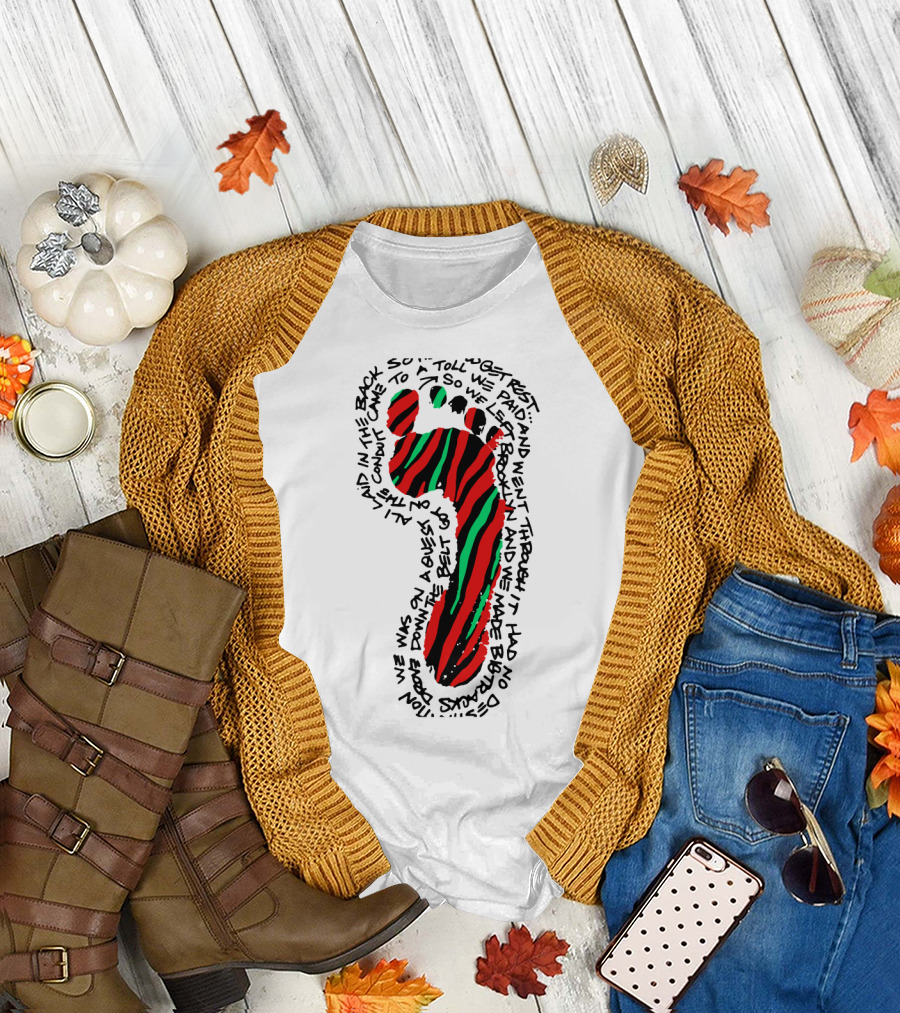 A Tribe Called Quest Footprint with Lyrics T-Shirt