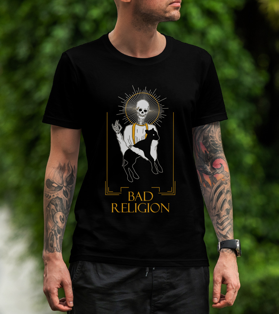 Bad Religion Skeleton And Goat Iconography T-Shirt