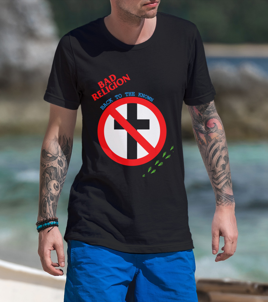 Bad Religion Back To The Known Crossed Out Cross T-Shirt