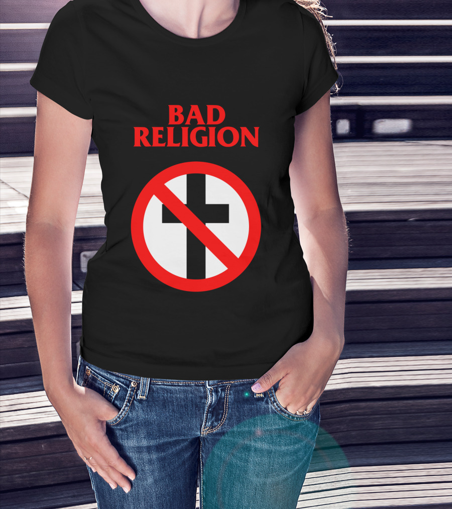 Bad Religion No Cross Symbol Iconic Punk Band T-Shirt