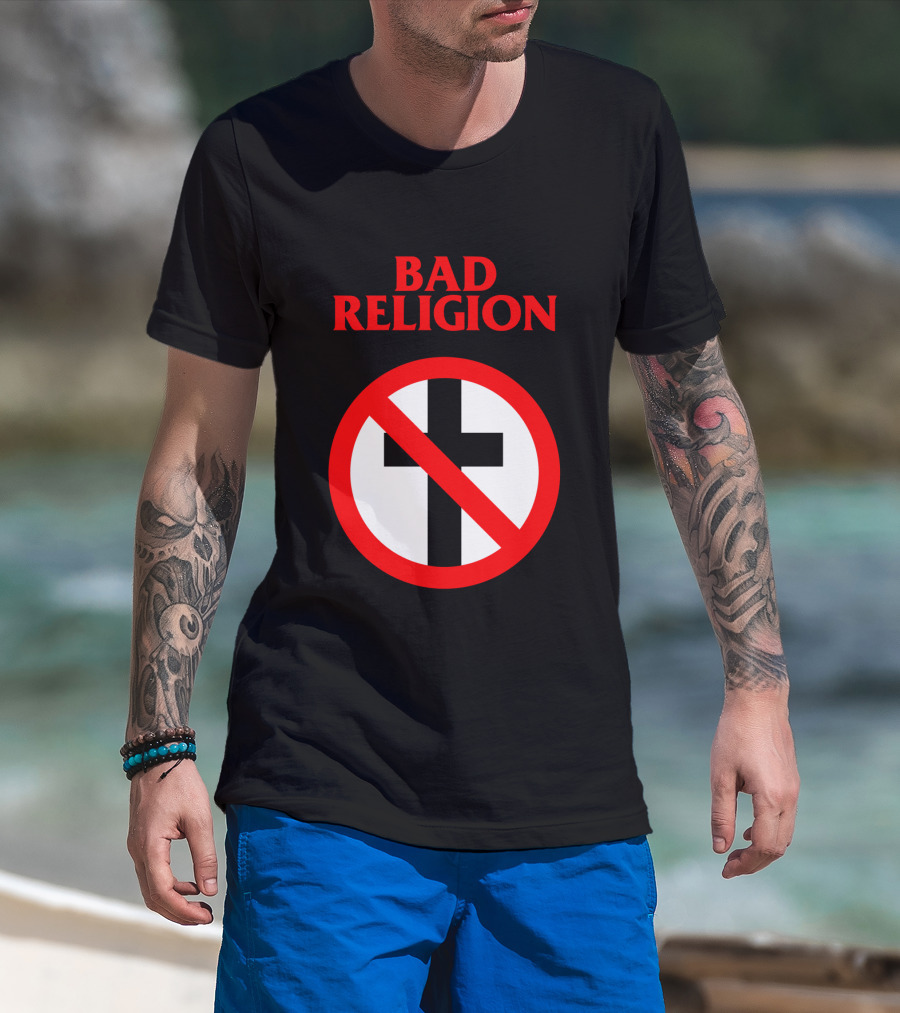 Bad Religion No Cross Symbol Iconic Punk Band T-Shirt