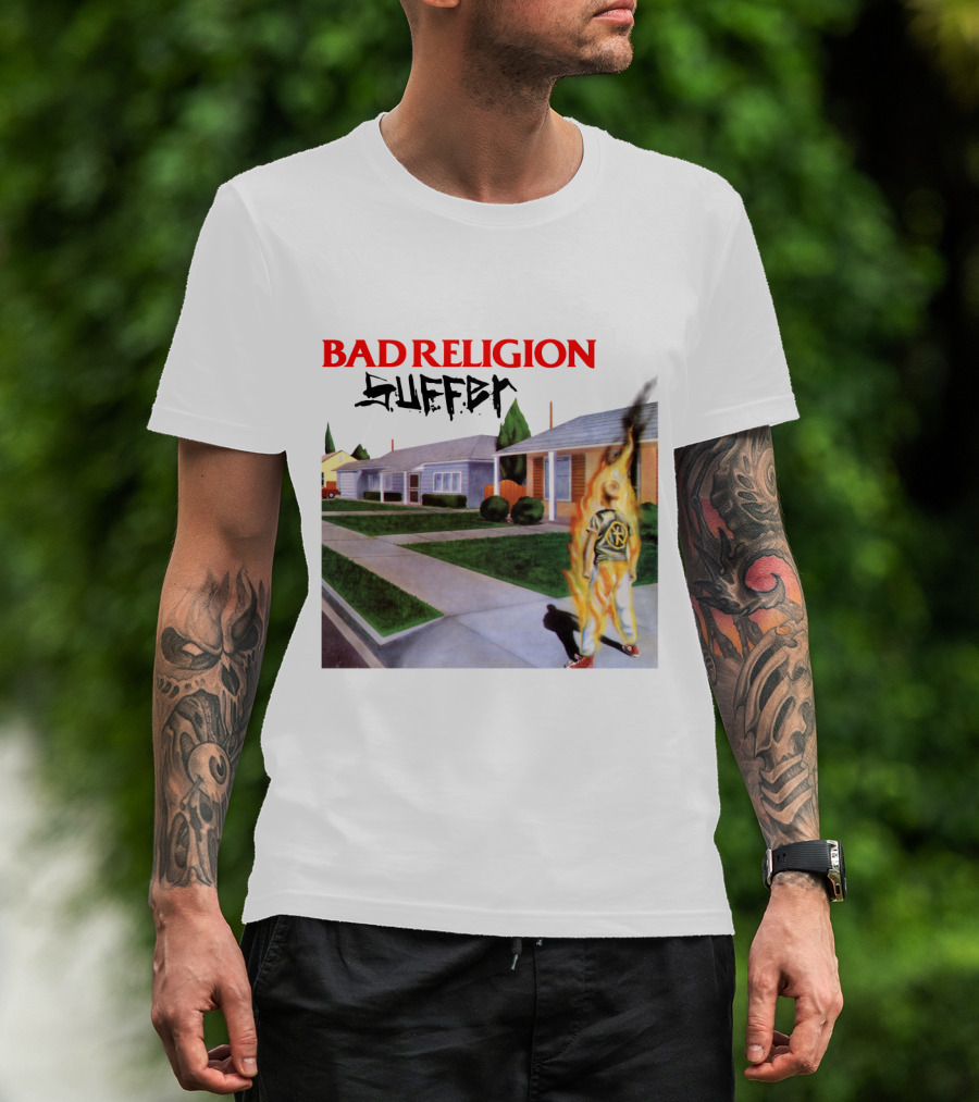 Bad Religion Suffer Flames Street Scene T-Shirt
