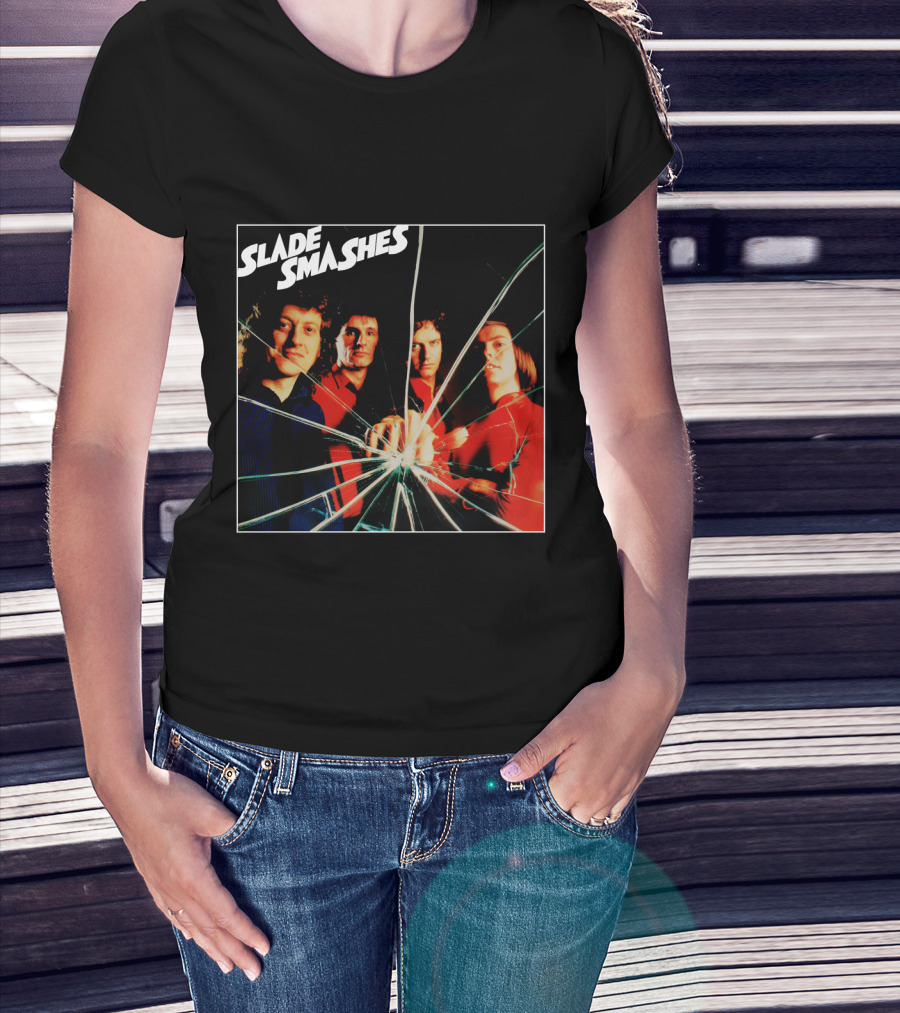 Slade Smashes Album Cover Shattered Glass Art T-Shirt