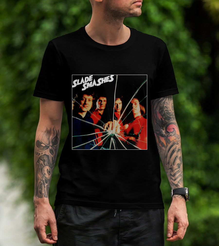 Slade Smashes Album Cover Shattered Glass Art T-Shirt