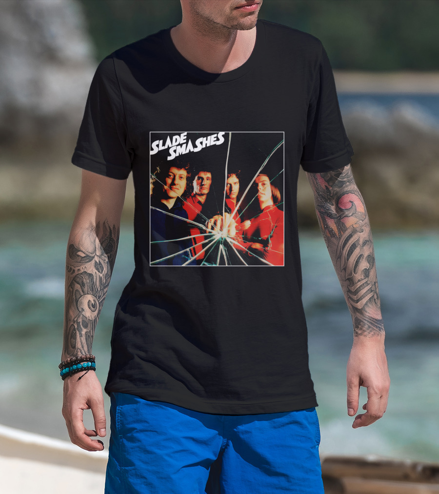 Slade Smashes Album Cover Shattered Glass Art T-Shirt