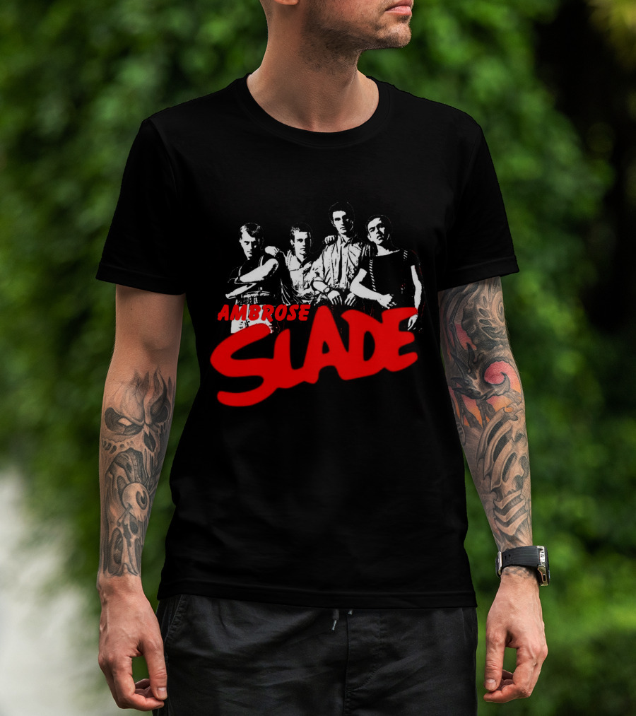 Ambrose Slade Band Graphic Black T-Shirt