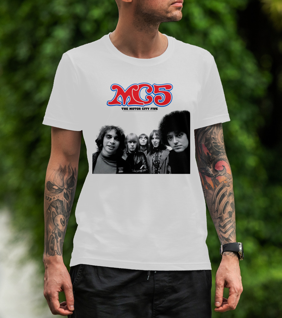 Mc5 The Motor City Five Band Retro Group Photo T-Shirt