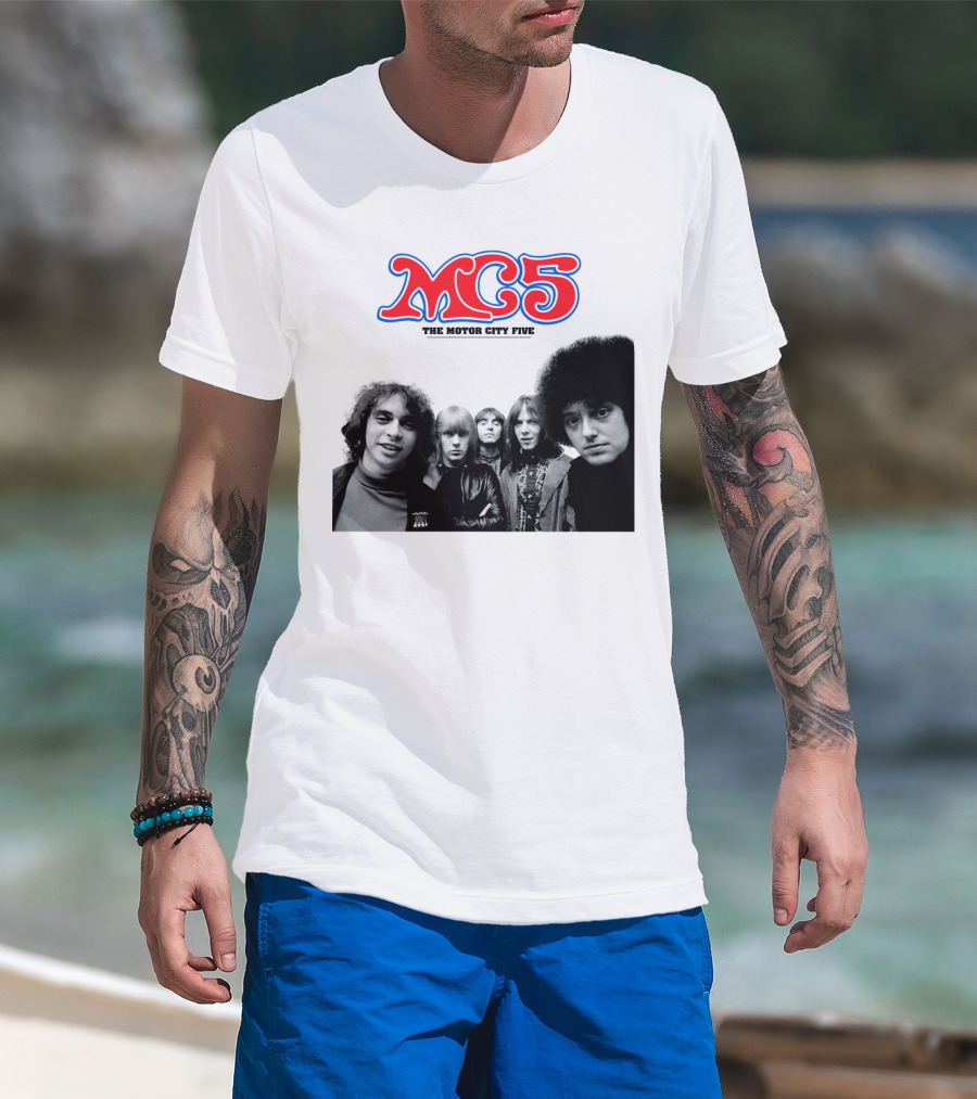Mc5 The Motor City Five Band Retro Group Photo T-Shirt