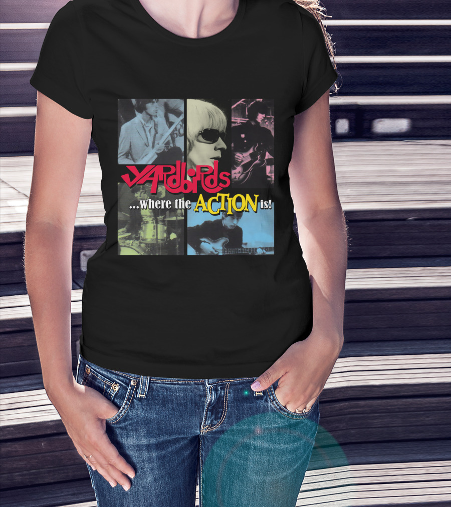 Yardbirds Where The Action Is Collage T-Shirt