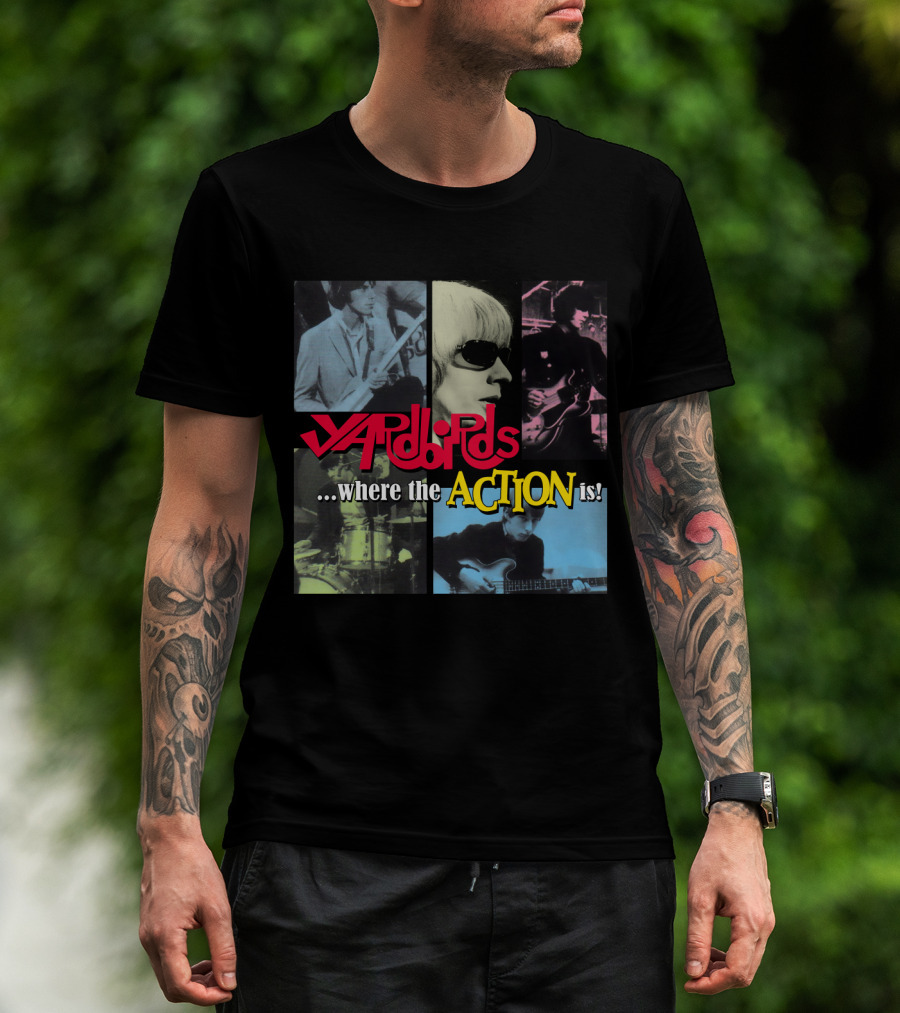 Yardbirds Where The Action Is Collage T-Shirt